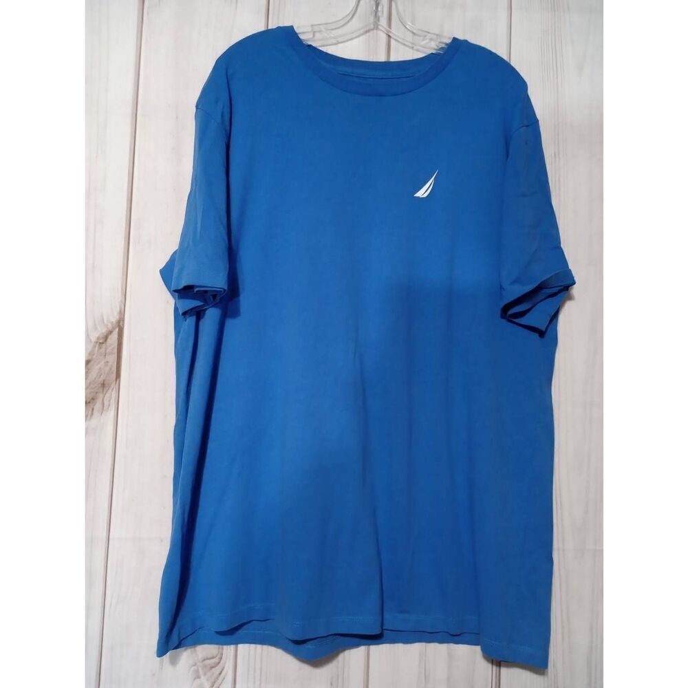 Nautica Shirt Men's Extra Large Blue T-shirts Fishing Seafood